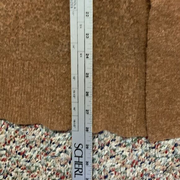 Banana Republic Brown Wool Blend Diamond Cutout Open Front LS Cardigan Size M - Picture 12 of 13